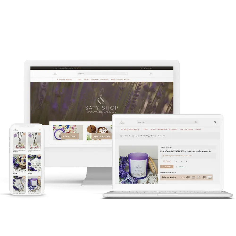 xWeb.gr πορτφόλιο κατασκευή E-shop satyshop.gr